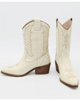 Low Calf White Cowboy Boots