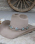 Silver & Turquoise Concho Hat Band