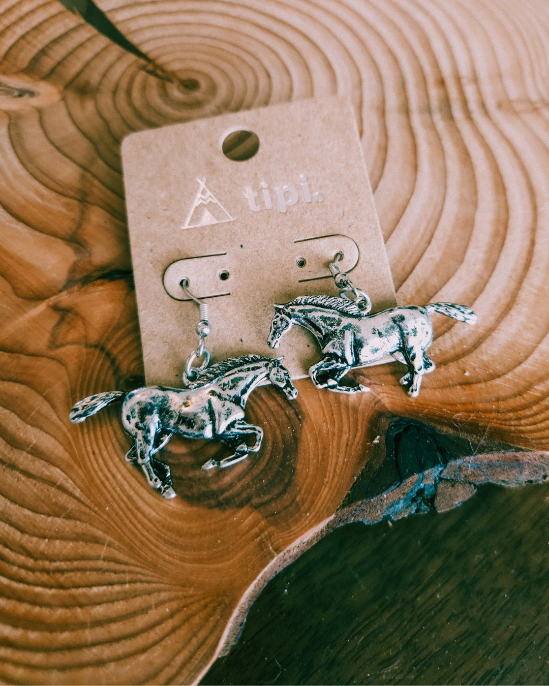 Western Galloping Horse Earrings