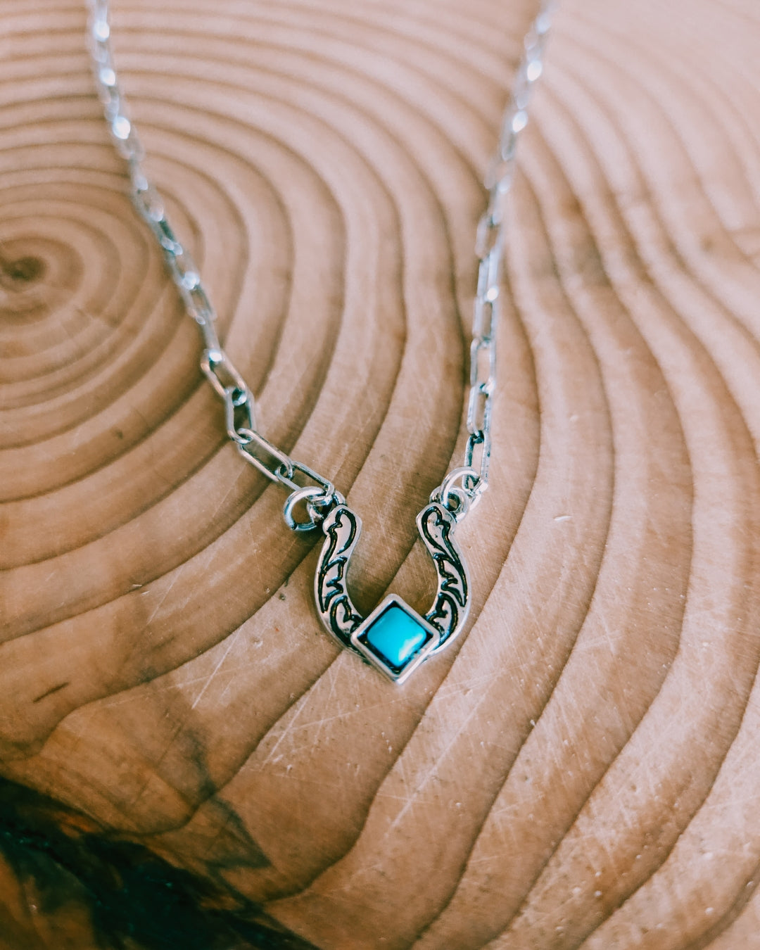 Lucky Horseshoe Western Pendant Necklace