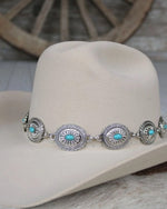 Boho Turquoise cowboy hat concho