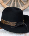 Snake Print Leather Cowboy Hat Band