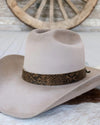 Snake Print Leather Cowboy Hat Concho