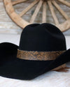 Snake Print Leather Hat Band