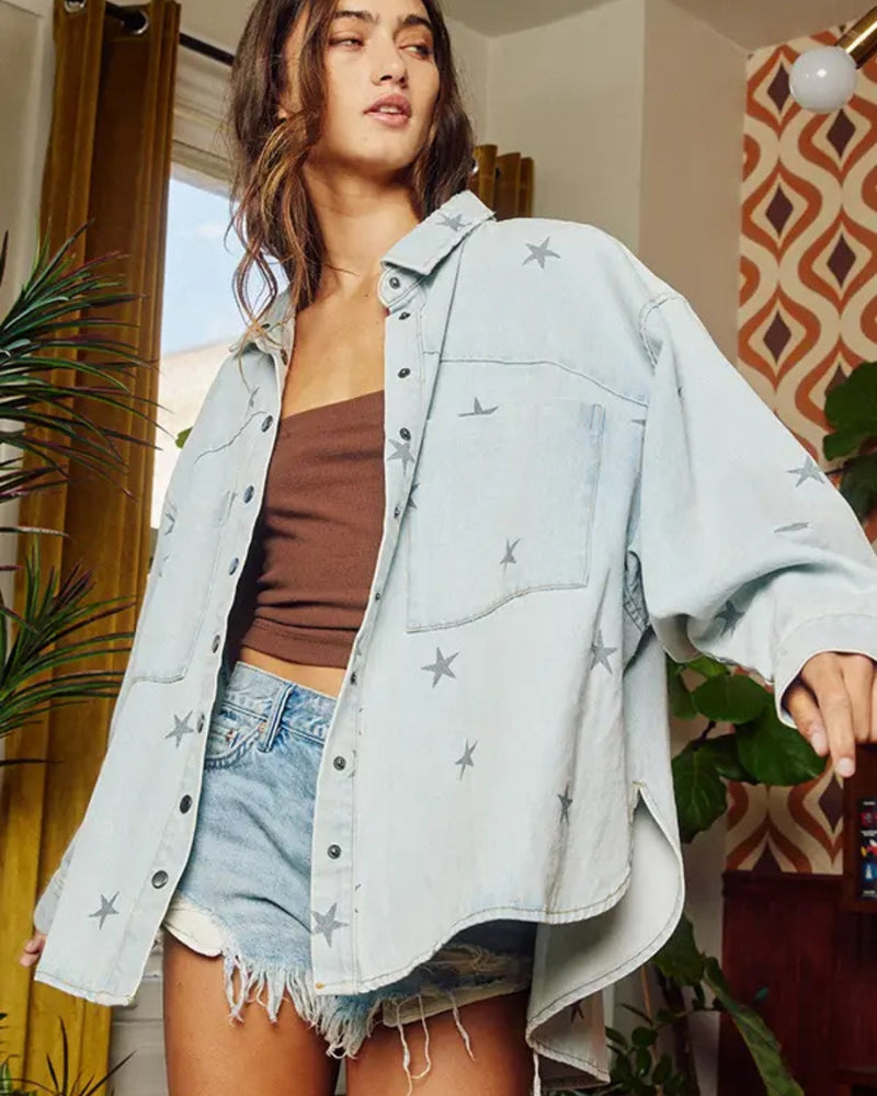 jean jacket with stars