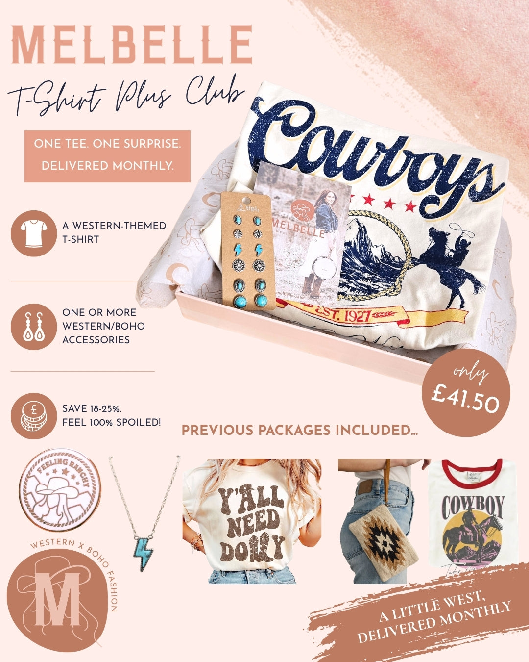 Melbelle T-Shirt+ Club Subscription - 3 Month Taster Gift Package