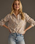 Tan, Mauve & White Plaid Button Up Soft Shirt