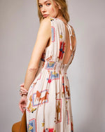 Tie back western dress back