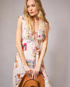 Western print maxi dress for women