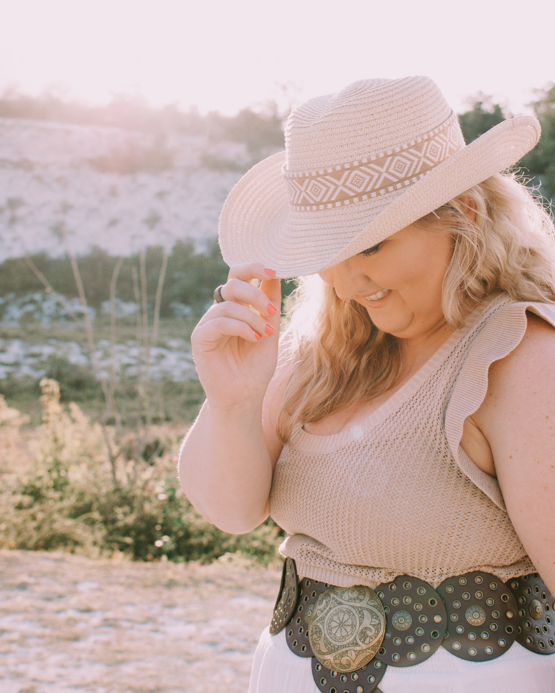 Tucson Cowboy Hat with Aztec Detail