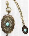 Turquoise Concho Chain Belt – Antique Gold