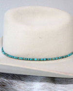 Thin Turquoise Stone Cowboy Hat Band