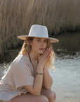 Vegan Felt Rancher Hat in Ammonite