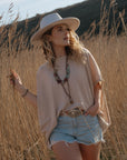 Vegan Felt Rancher Hat in Ammonite