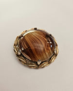 Vintage Banded Agate Brooch