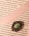 Vintage Green Stone Brooch