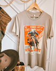 Vintage Wild West rodeo cowboy graphic t-shirt with San Antonio rodeo print
