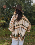 Geometric boho cardigan kimono - rear