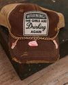 Western Cowboy Boots Hats Charm Trucker Hat Chain - Pink