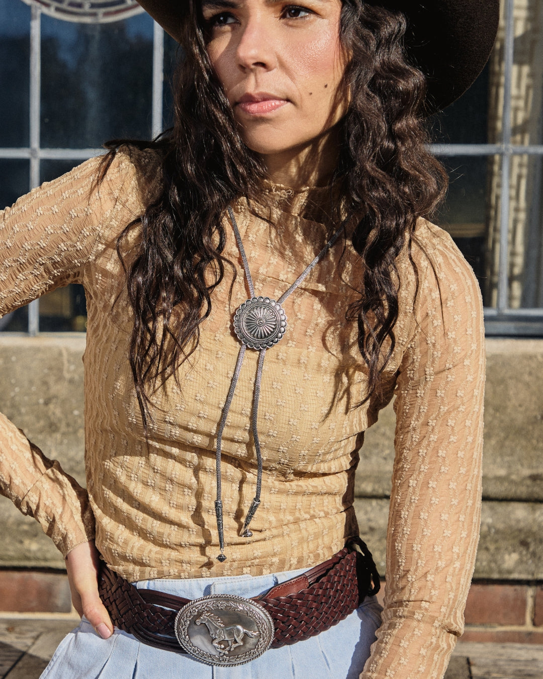 Women's vintage western bolo tie