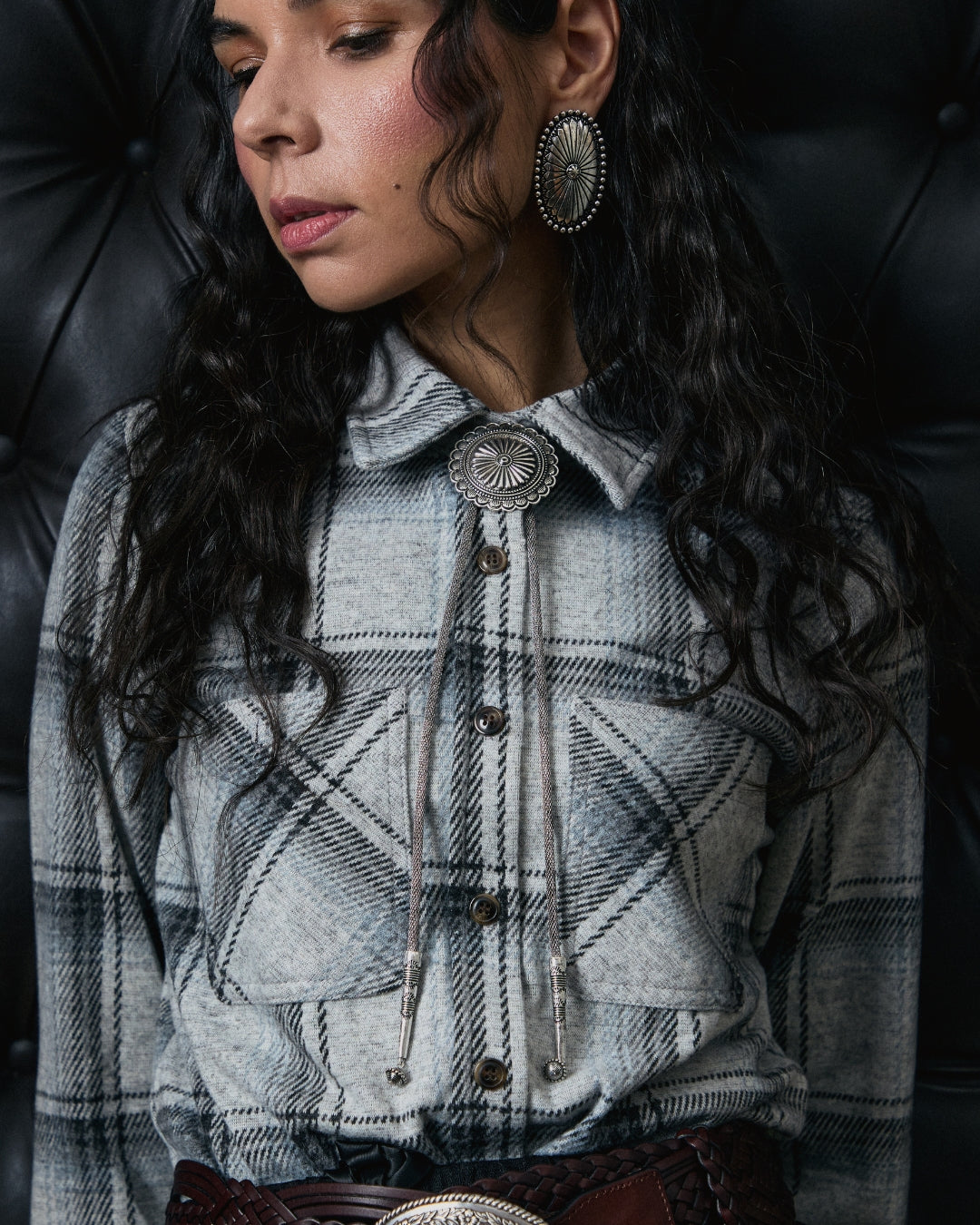 Concho style Western earrings