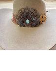 Western Feather Hat Band and Medallion
