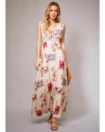 Summer western print maxi dress