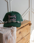 Western trucker cap chain in silver with concho embellishments