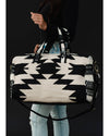 Black & Cream Aztec Weekend Duffel Bag