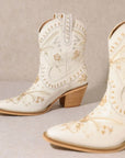 White Ankle Cowboy Boots