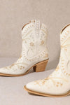 White Ankle Cowboy Boots
