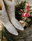 white wedding cowboy boots