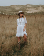 White Cowgirl Outfit White Turquoise Necklace