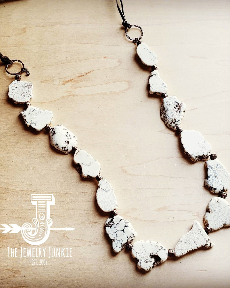 Neutral White Turquoise Necklace
