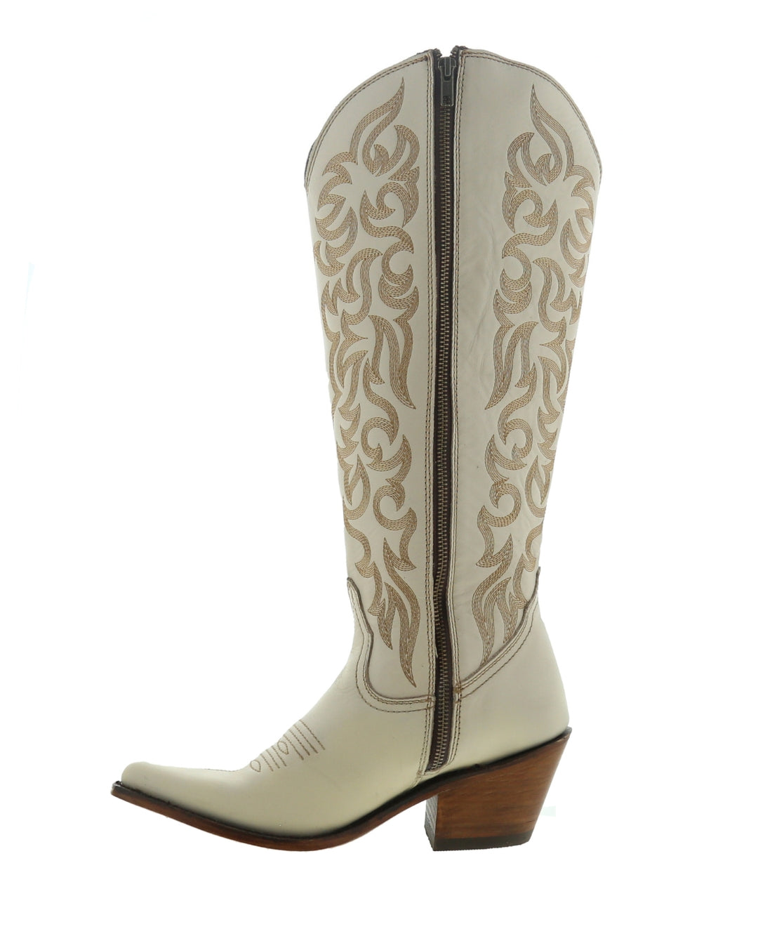 Liberty Black Aretha Bone Wide Calf Cowboy Boots
