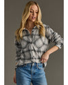 Grey & Black Plaid Button Up Soft Shirt