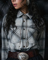 Grey & Black Plaid Button Up Soft Shirt