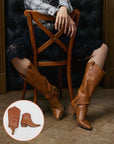 Penelope 2-In-1 Tan Cowboy Boots