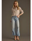 Tan, Mauve & White Plaid Button Up Soft Shirt