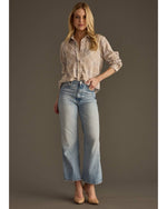 Tan, Mauve & White Plaid Button Up Soft Shirt