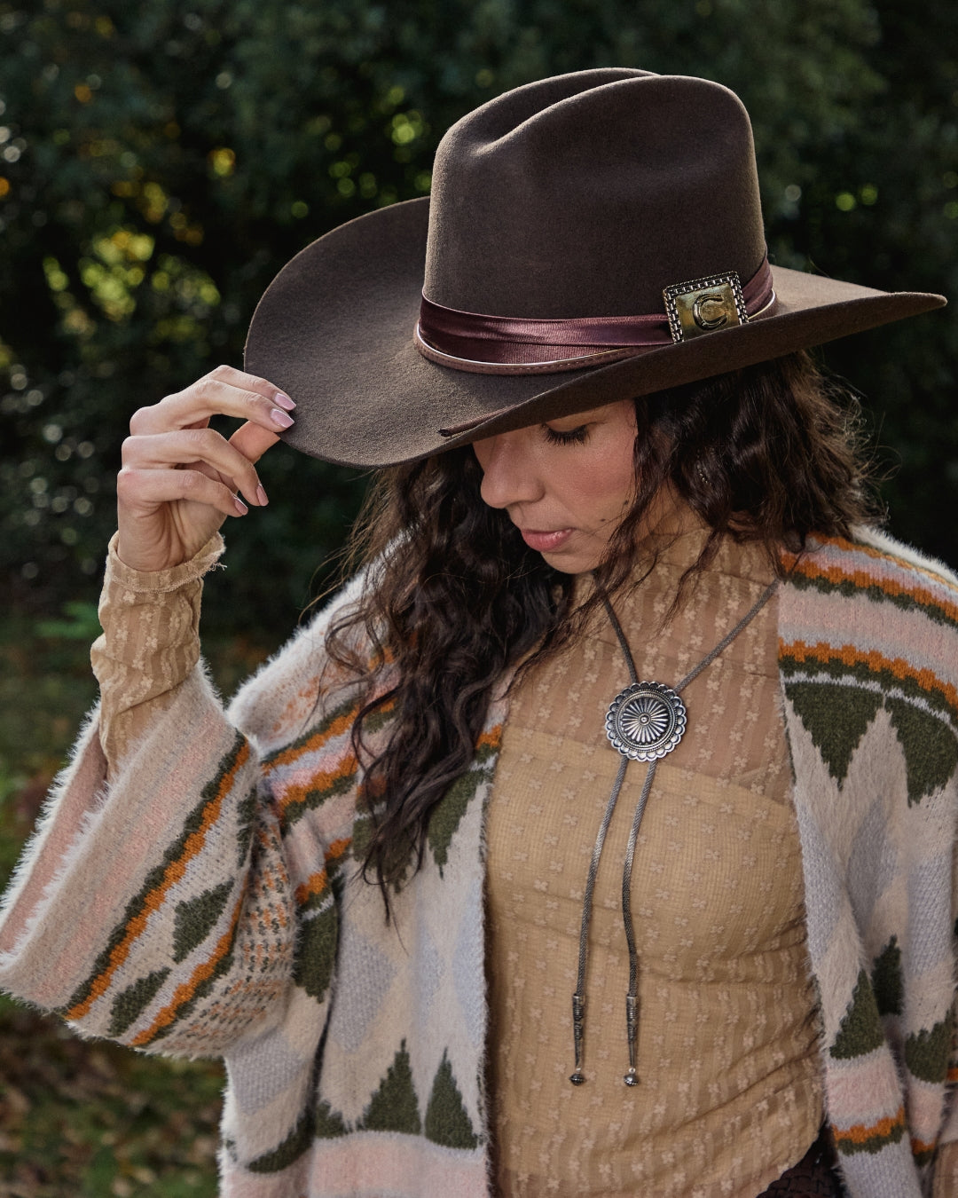 Women's western bolo tie