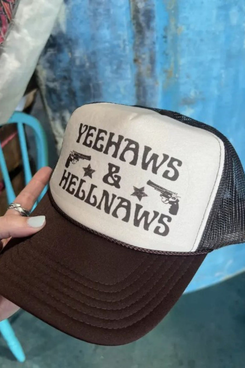 Yeehaw & hellnaw peak cap