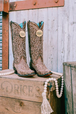 FLORAL EMBROIDERY COWBOY BOOTS 
