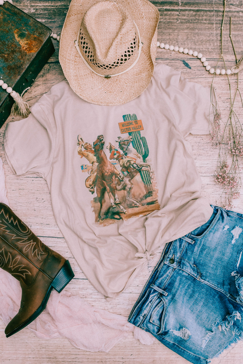 Cactus valley western tee vintage western style, boho tee - perfect for festival fashion!