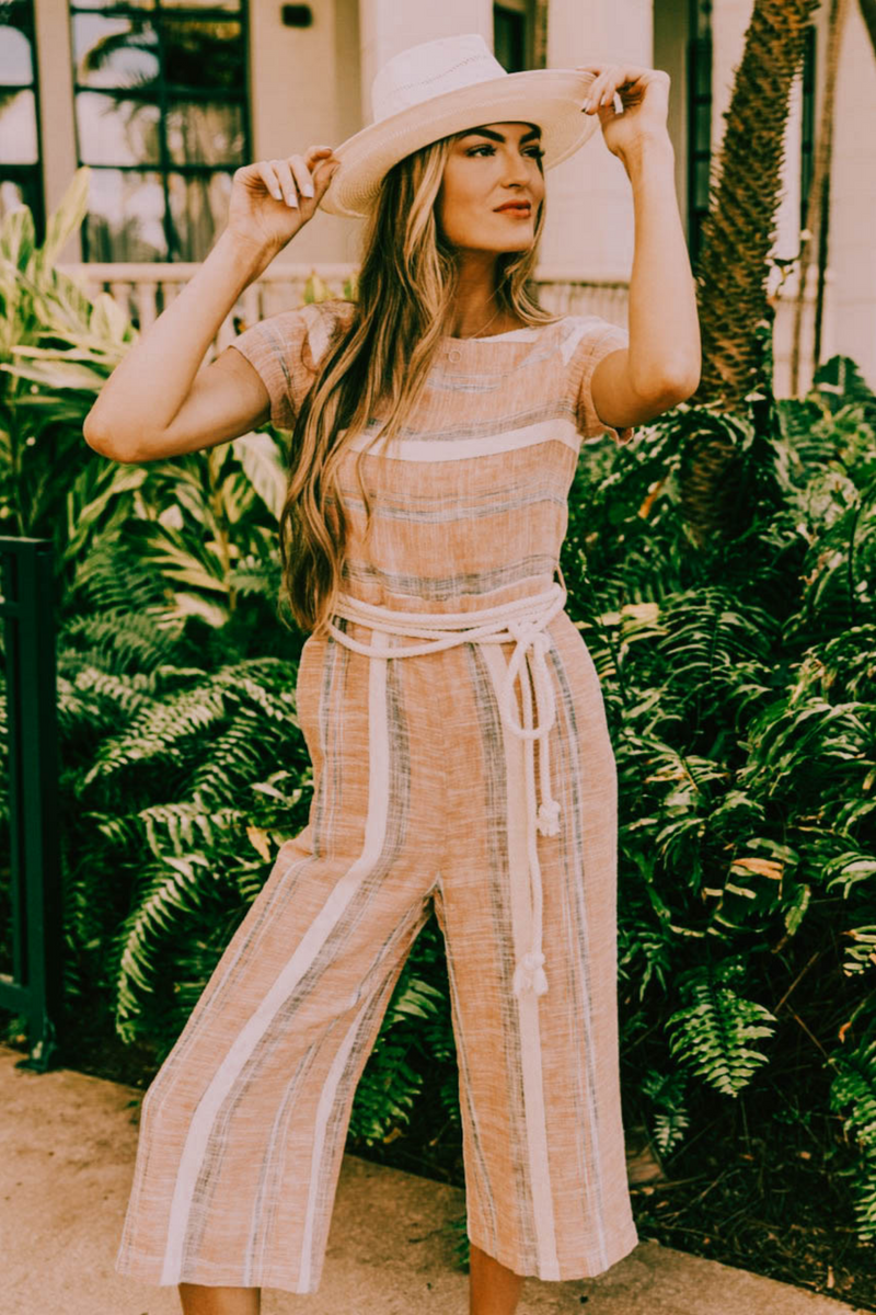 YUMA STRIPED JUMPSUIT