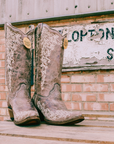 Rustic cowboy boot