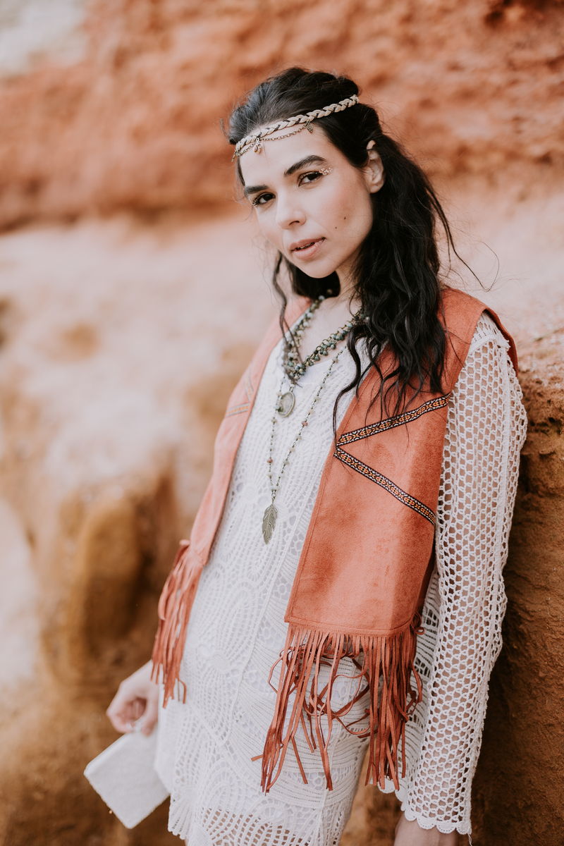 Boho Western Fringe Vest Melbelle Western x Boho