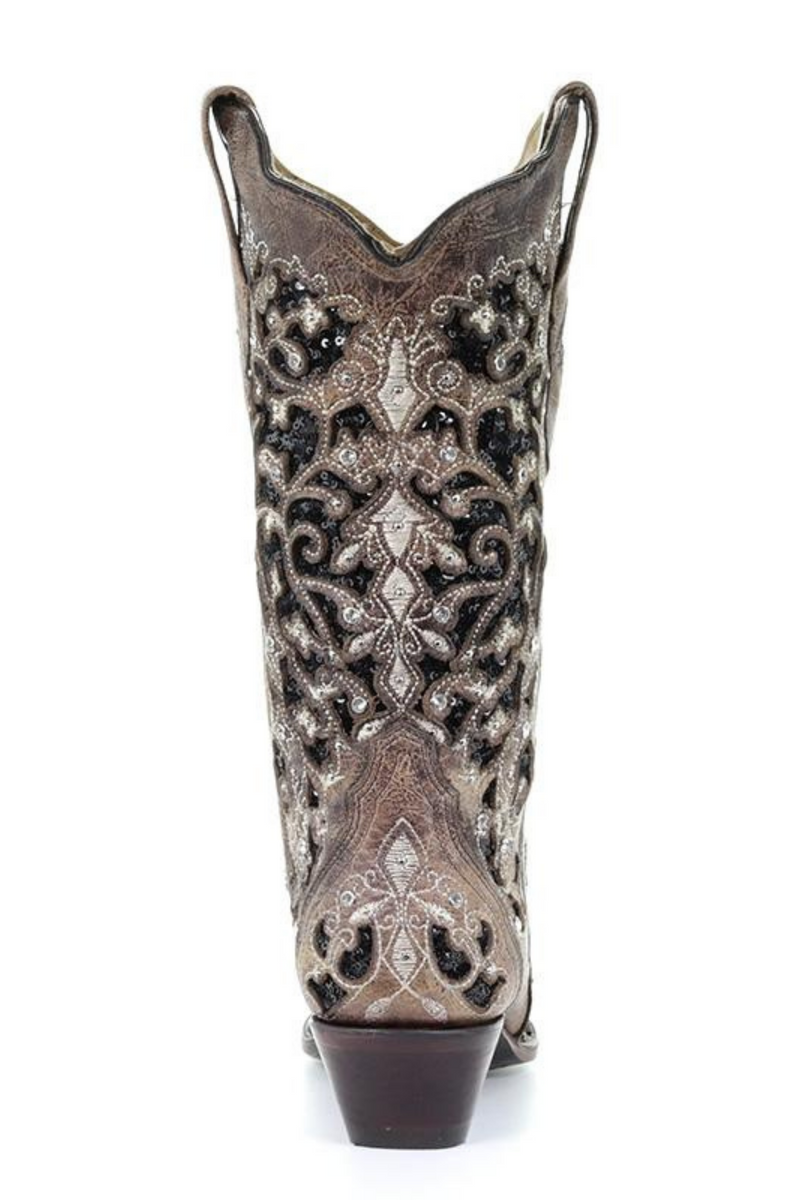 Cowboy boots with 2024 glitter