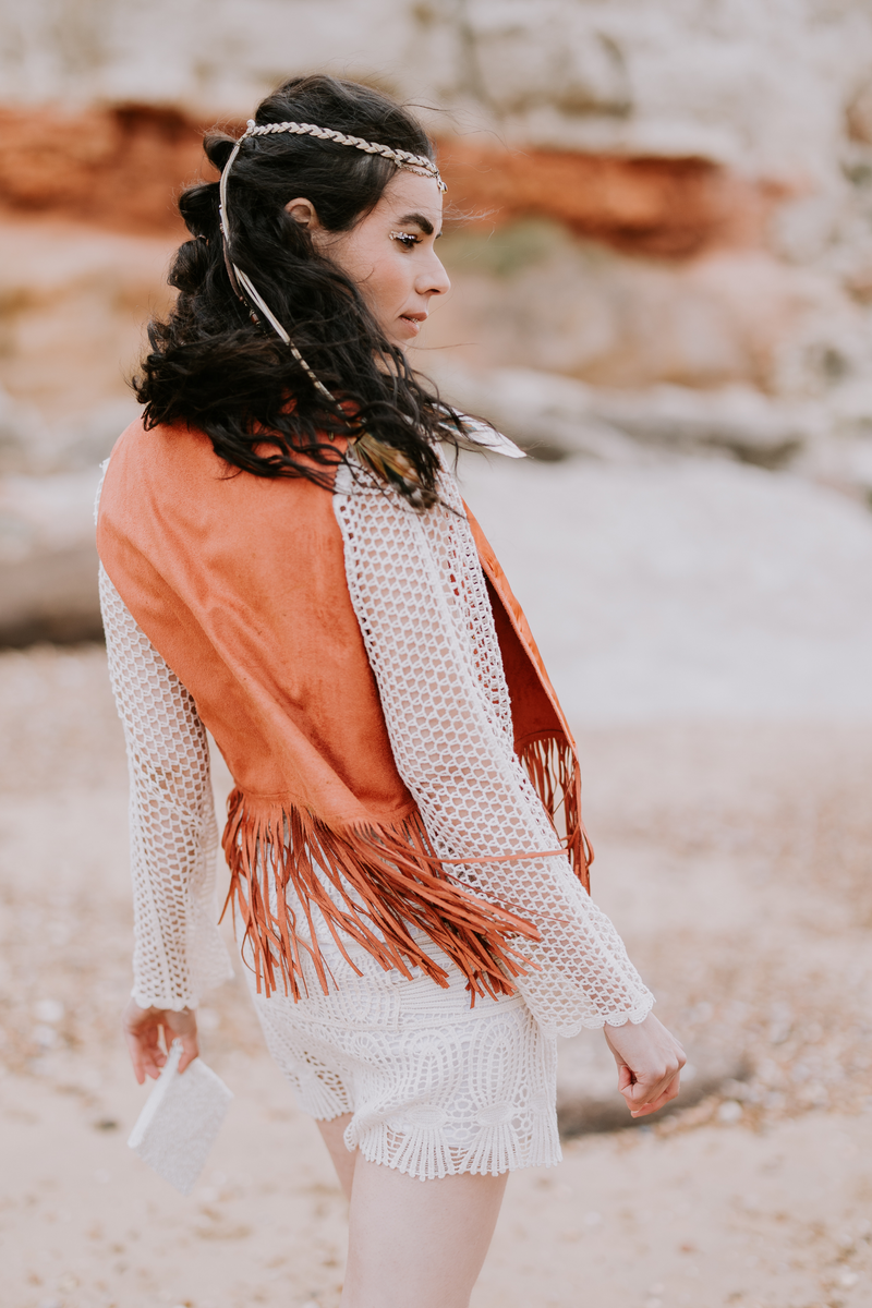 Boho Western Fringe Vest Melbelle Western x Boho