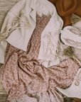 Boho fringe jacket in ivory